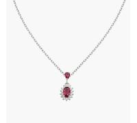 AMEN CLLDPBBCI1 Collana Mini Royal Lady con Zircone Rosso Ciliegia