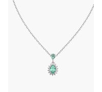 AMEN CLLDPBBVA1 Collana Mini Royal Lady con Zircone Verde Acqua