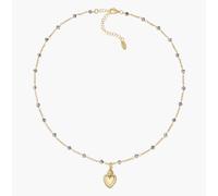 AMEN CLSCGGG Collana Dorata Sacro Cuore con Cristalli Grigi