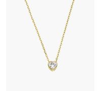 AMEN CLSHSGBZ5 Collana Dorata Amore con Solitario a Cuore