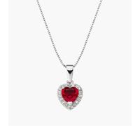 AMEN CLTICBR Collana Rodio Cuore dell'Oceano Rubino