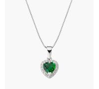 AMEN CLTICBVE Collana Rodio Cuore dell'Oceano Verde