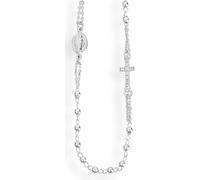 Amen Collana In Argento 925 Collezione Rosari - Colore Rodio - Misura Unica Rosario Girocollo