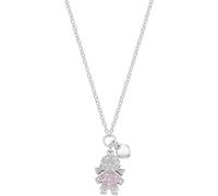 Amen Collana da ragazza con zircone bianco e rosa, medio, argento Sterling, zircone
