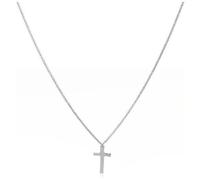 AMEN - Collana In Argento 925 - Collezione Prega, Ama - Colore Rodio - Misura Unica Collana Croce