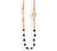 AMEN collana rosario donna Argento 925 cristalli neri CRORN3