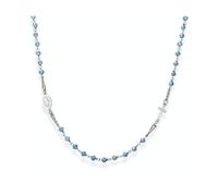 Amen Collana Rosario Donna Uomo Argento 925 Cristalli CROB3 CROBN3 CROBG3 CROBC3