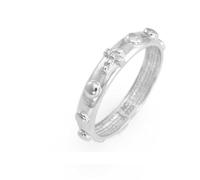 Anello Rosario AG925, Colore: Rodio - Amen Collection