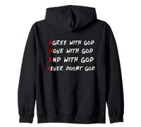 Amen d"accordo Move End With Never Dubt Dio Matching Christian Felpa con Cappuccio