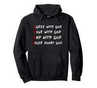 Amen d"accordo Move End With Never Dubt Dio Matching Christian Felpa con Cappuccio
