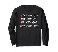 Amen d"accordo Move End With Never Dubt Dio Matching Christian Maglia a Manica