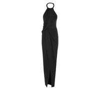 Amen, ,Dresses ,Donna ,Nero ,S Abito Nero Fluido con Collo Torchon