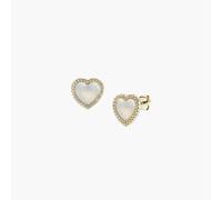 AMEN EMOHGBZ3 Orecchini Cuore con Madreperla Piccoli in Argento Dorato