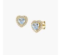 AMEN ETICUGACZ Orecchini Dolce Cuore Acquamarina in Argento Dorato