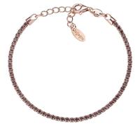 Amen Gioielli Bracciale Tennis in Argento Rosè Con Zirconi Marroni BTRBR16
