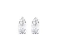 Amen Gioielli, Orecchini Princess, Orecchini Donna Argento 925, Rodiato con Zirconi Bianchi, Regalo Donna