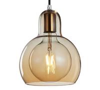 Amen Industrial Style Glass Pendant Lamp, E27 Light Source, F Single Head Hanging Light, Restaurant Hotel Kitchen Decoration Light Fixtures