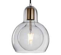 Amen Industrial Style Glass Pendant Lamp, E27 Light Source, F Single Head Hanging Light, Restaurant Hotel Kitchen Decoration Light Fixtures
