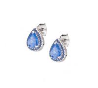 Amen Orecchini Goccia con Creek Stone e Zirconi Blu