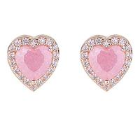 Amen Orecchini in Argento Rosato con Cuore in Creek Stone