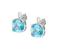 Amen Orecchini (P) Diamonds, BRINCOS Silver 1 cm, Prata 925 (2,27 GR), Diamante ECK1QUBABZ Marca, Única, Metalli non preziosi, Nessuna pietra preziosa