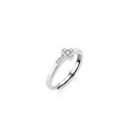 AMEN RCROBBZ2 Anello Croce Piccola con Zirconi Bianchi