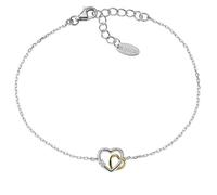 Amen Silver bicolor Bracciale Heart Love BRHBHGBZ