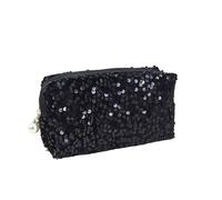 AMENGJ Borsa Cosmetica in Paillettes Borsa for Trucco con Paillettes Glitter Borsa for Cosmetici da Viaggio Borsa for Lavaggio Portatile di Grande capacità squisita Pochette Lucida(Black)