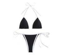 AMENGJ Costumi da Bagno Donna Costume da Bagno Sexy a Triangolo con Bikini e Perizoma da Donna(Color 4,S)