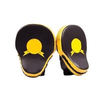 AMENGJ Cuscinetti da Boxe Spedizione Gratuita 2 Pezzi/Lotto Nuovo Bersaglio for Mano MMA Focus Punch Pad Boxe Guanti da Allenamento Karate Muay Thai Kick Fighting Giallo(Yellow)