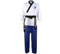 AMENGJ Kimono da Karate Completo da Allenamento for Palestra, Uniforme da Taekwondo, Uomo e Donna, Completo da Competizione di Karate, Maglietta e Pantaloni(Blue,XL)