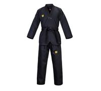 AMENGJ Kimono da Karate Tuta da Allenamento for Uniforme da Taekwondo(Black,180)