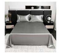 AMENGJ Lenzuola Seta Lenzuolo for Letto Matrimoniale in Tessuto Ice Cool, Lenzuolo Piano Liscio in Raso(Color 2,230 * 250cm)