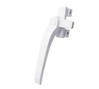 AMENGJ Maniglia Finestra Maniglia for finestra in lega di alluminio, piatta, aperta, a spinta, for porta esterna, con fibbia bloccaggio a sette forme(White left,Right)