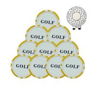 AMENGJ Marcatori per Palline Golf Accessori 10 Pezzi marcatore for Palline da Golf con Clip for Cappello, Accessori for Esterni(Style 2)