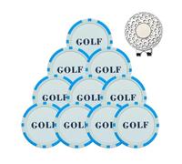 AMENGJ Marcatori per Palline Golf Accessori 10 Pezzi marcatore for Palline da Golf con Clip for Cappello, Accessori for Esterni(Style 3)