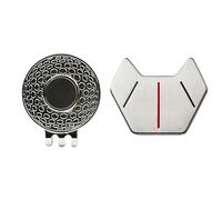AMENGJ Marcatori per Palline Golf Accessori Clip for Cappello da Golf in Lega di Zinco con marcatore di Posizione della Palla, Piccola e Comoda, Magnetica(Silver)