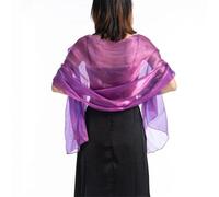 AMENGJ Stola Elegante Donna Cerimonia Scialli da Donna in Colori Puri for Abiti da Sera(Purple)