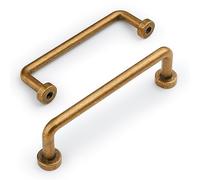 Amerdeco 10 pezzi Antico Maniglie per Mobili da Cucina Distanza fori 96mm Bronzo Maniglie cucina armadietti in acciaio Lega di zincoper mobili da cucina per mobili UK0052…