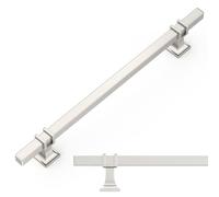 Amerdeco 10 pezzi Maniglie per Mobili da Cucina Distanza fori 192mm D'argento Maniglie cucina armadietti in mobili da cucina per mobili UK0003