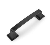 Amerdeco 10 pezzi Maniglie per Mobili da Cucina Distanza fori 96mm Nero Maniglie cucina armadietti in acciaio Lega di zincoper mobili da cucina per mobili