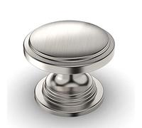 Amerdeco 12 pezzi Pomelli per Mobili Nickel rotto per Mobili da Cucina Pomelli Acciaio Inox per Mobili Rotondo maniglie con vite pomelli per cassetti