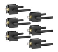 Amerdeco Confezione da 6 maniglie per porte di passaggio, resistenti, non bloccabili, per corridoio, armadio, ufficio, centri commerciali, AM0031