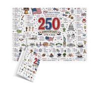 America 250 Puzzle,Puzzle Educativo 1000 Pezzi Gioco Patriottico - per Compleanno 250° Festività,Idea Regalo per Evento