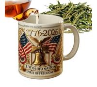 America - 250a Coppa souvenir patriottica, da caffè in ceramica con bandiera degli Stati 1776-2026, edizione commemorativa da collezione | Regalo per gli appassionati di storia, uomi