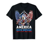 America 250th Anniversary Rockstar Eagle Guitar 4th of July Maglietta