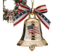 America 250th Bell Ornament - Ornamento commemorativo in metallo - 250th America's Founding Bell for Patriotic Holiday Party Mantel Home Window Christmas Tree Door Garland Memorial Day Decor