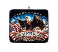 America-250th Independence Day - Tappetino scolapiatti per bancone della cucina, assorbente, lavabile, per scolapiatti per piano di lavoro, 46 x 41 cm