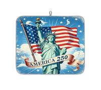 America-250th Statua della Libertà scolapiatti per bancone della cucina, tappetino scolapiatti assorbente, lavabile, per scolapiatti per piano di lavoro, 46 x 41 cm
