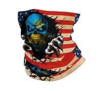 America And Rwanda Ruanda Skull Flag Unisex Scaldacollo Protezione Solare Collo Ghetta Multifunzione Fascia Collo per Passeggiata Escursionismo Montagna Moto